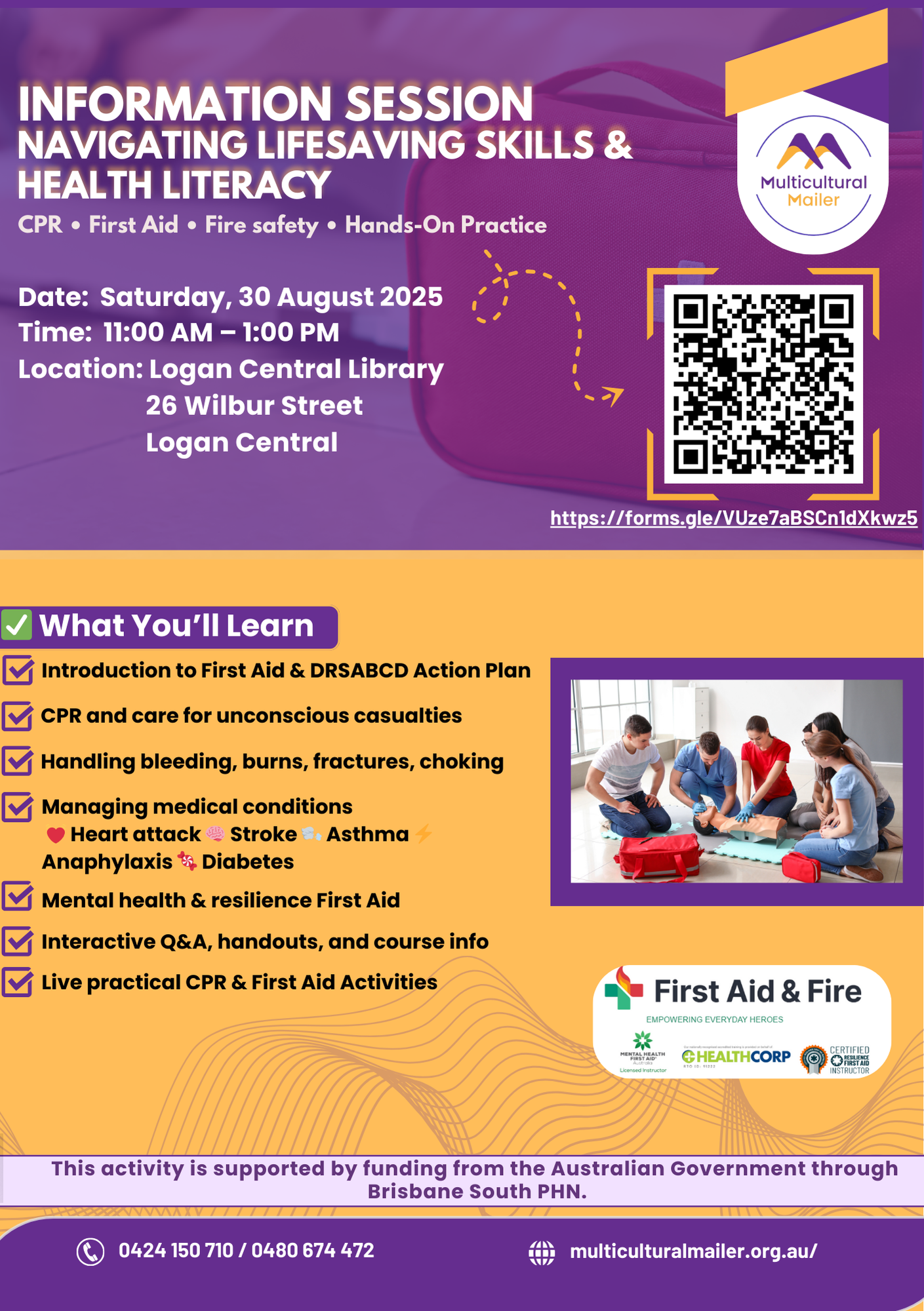 Information Session, Navigating Lifesaving Skills & Health Literacy Navigating Lifesaving Skills & Health Literacy