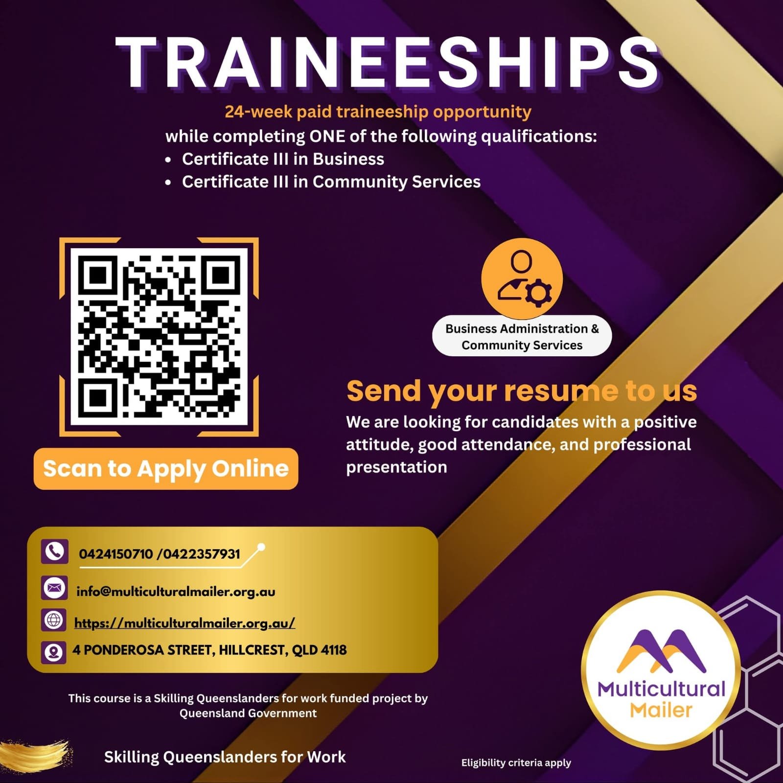 Paid Traineeship in Queensland: Learn and Build Your Career