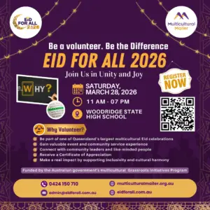 QR code link to register for Eid volunteering opportunities 2026.